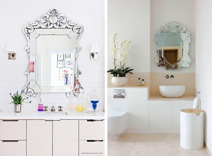 Espejos antiguos que le darán un toque original al baño - Noveno Ce