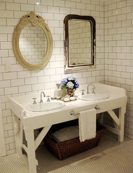 Marcos viejos en espejos para baños vintage - Decoración de ...