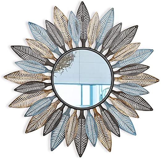 Amazon.com: Espejo decorativo para el hogar, espejo redondo ...