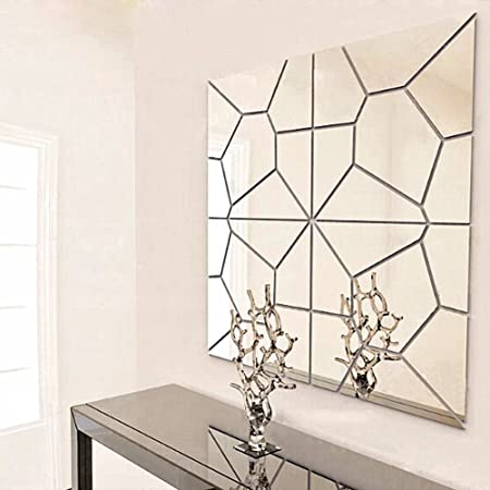 Espejos decorativos adhesivos en 3D para pared, moderno arte mural ...