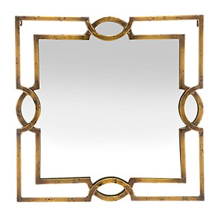 Espejo cuadrada Double oro 52 x 52 cm · LEROY MERLIN