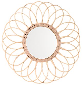Espejo redondo Bambou Flor roble claro 73 x 73 cm · LEROY MERLIN