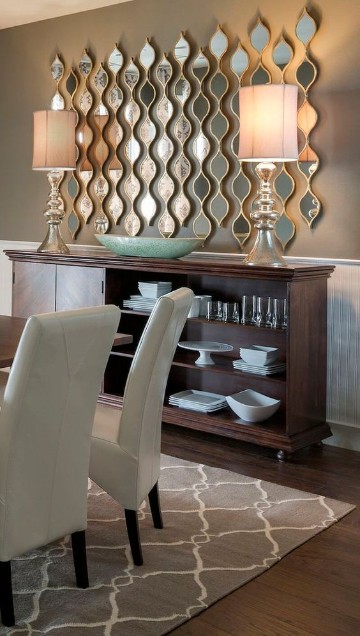 Algunos diseños de espejos decorativos para comedor