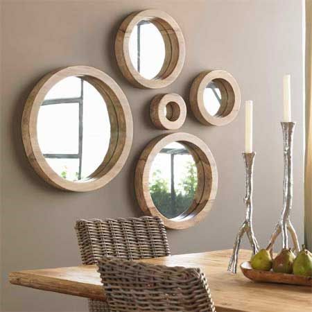 Espejos Decorativos | Espejos en la sala, Conjunto de espejos