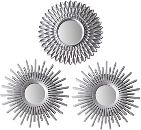 BONNYCO Espejos Pared Decorativos Plateados Pack 3 Espejos ...