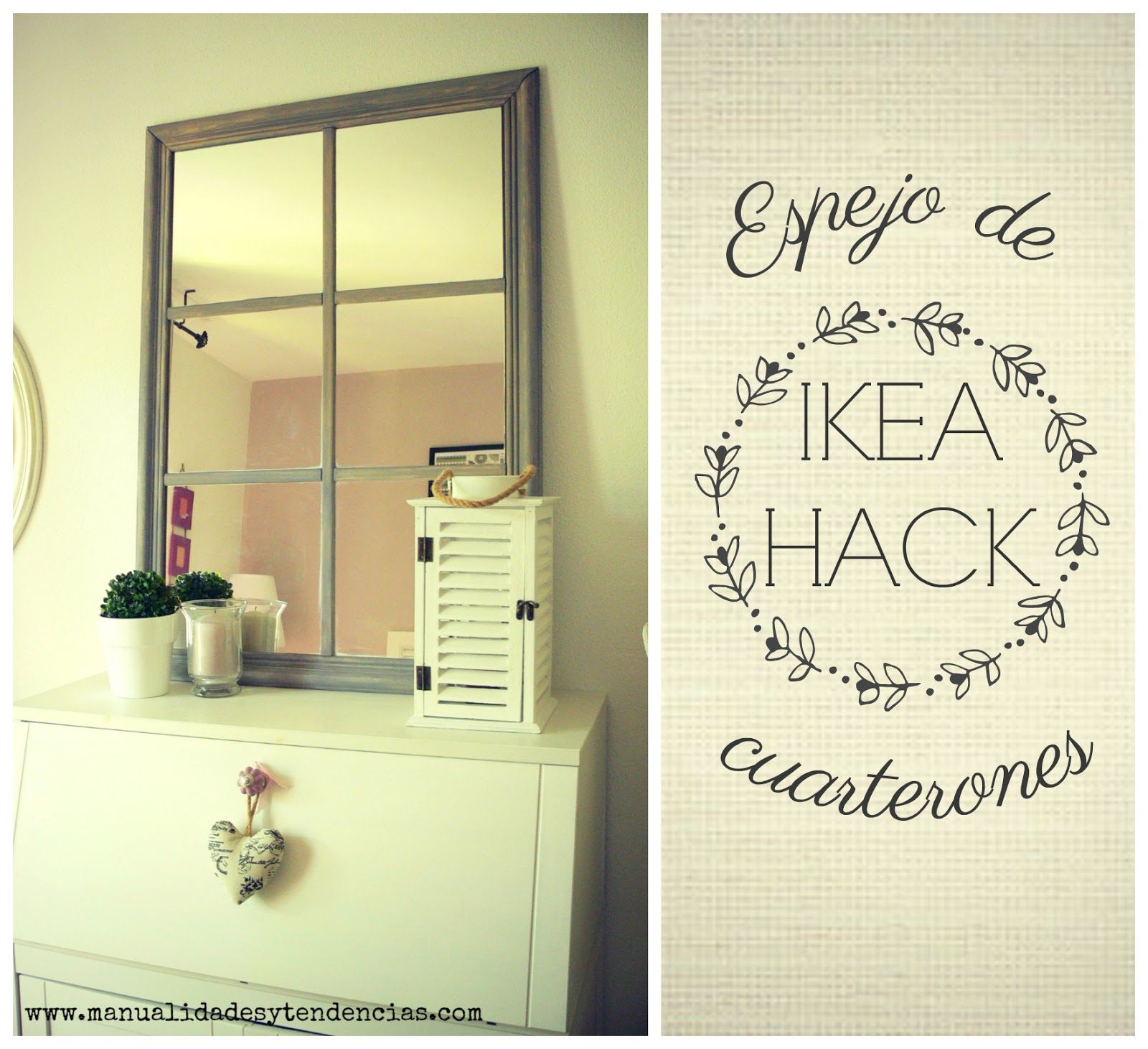 Aprende cómo hacer un espejo de cuarterones con espejos Lots de ...